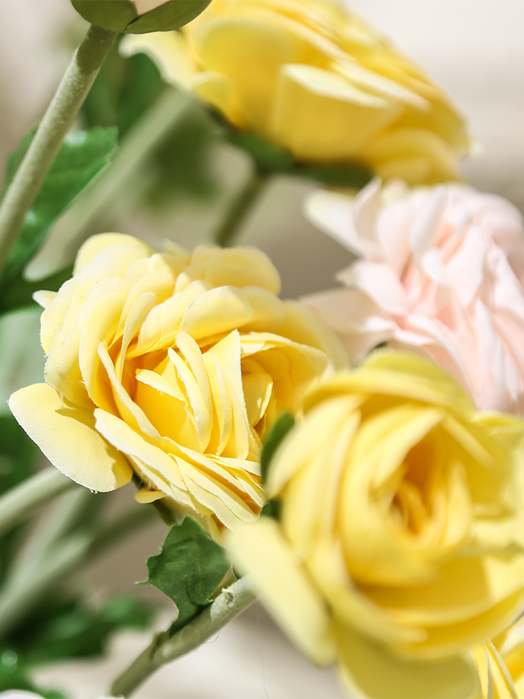 Contracted sitting room bedroom wedding table floral decoration furnishing articles simulation camellia flower decoration fake flower bouquets window