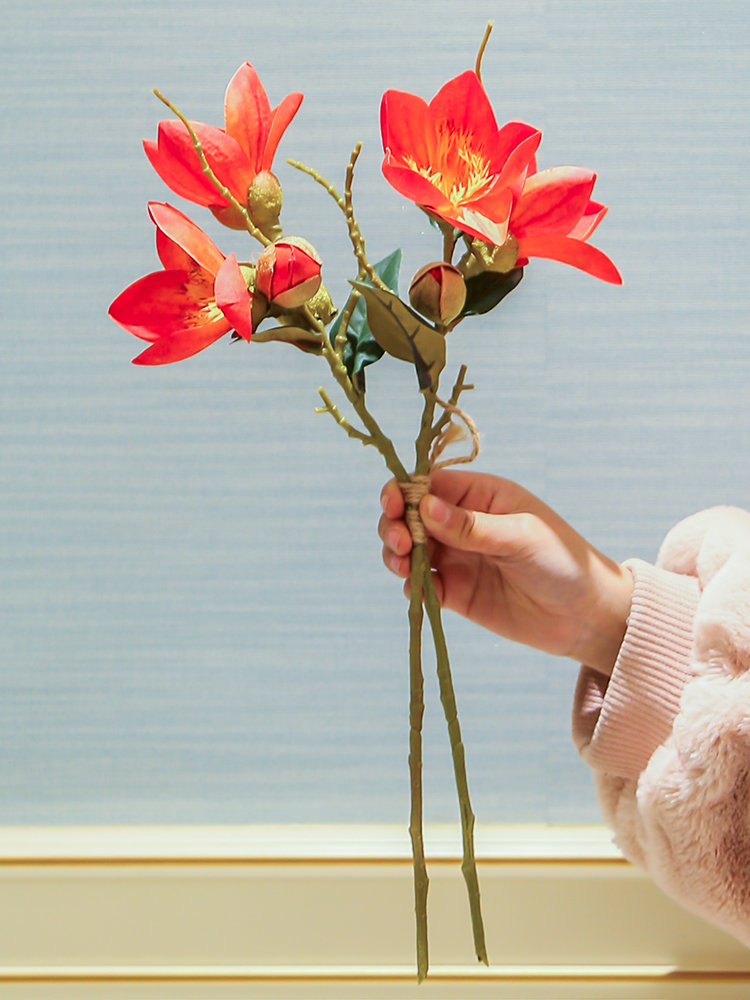 Simulation of kapok single flowers, silk flowers sitting room tea table decoration bedroom a bouquet of silk flowers, floral decorations