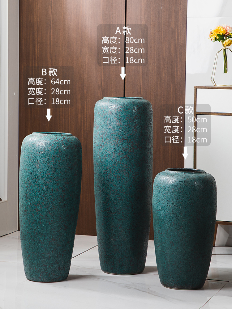 Jingdezhen ground vase large creative ceramic Chinese style restoring ancient ways home furnishing articles dry flower arranging flowers window decoration bottles