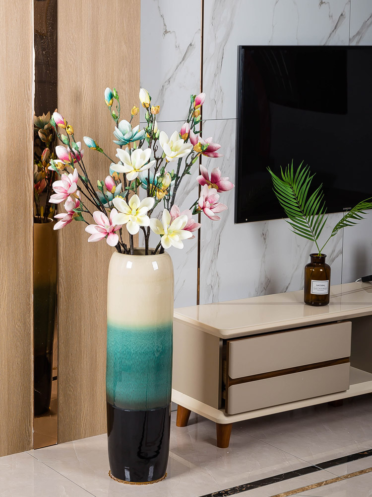 Jingdezhen ground vase large - sized ceramic dry flower is placed I and contracted sitting room of Chinese style porch decoration flower arrangement