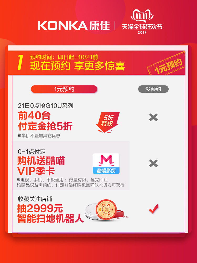 Konka/康佳 65英寸 4K旗舰AI液晶电视 3+64G超大内存 图1