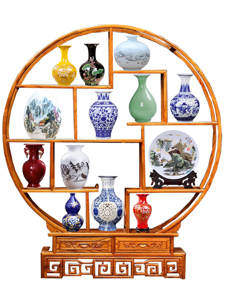 Jingdezhen ceramics creative furnishing articles of the new Chinese style household indoor rich ancient frame sitting room porch decoration process