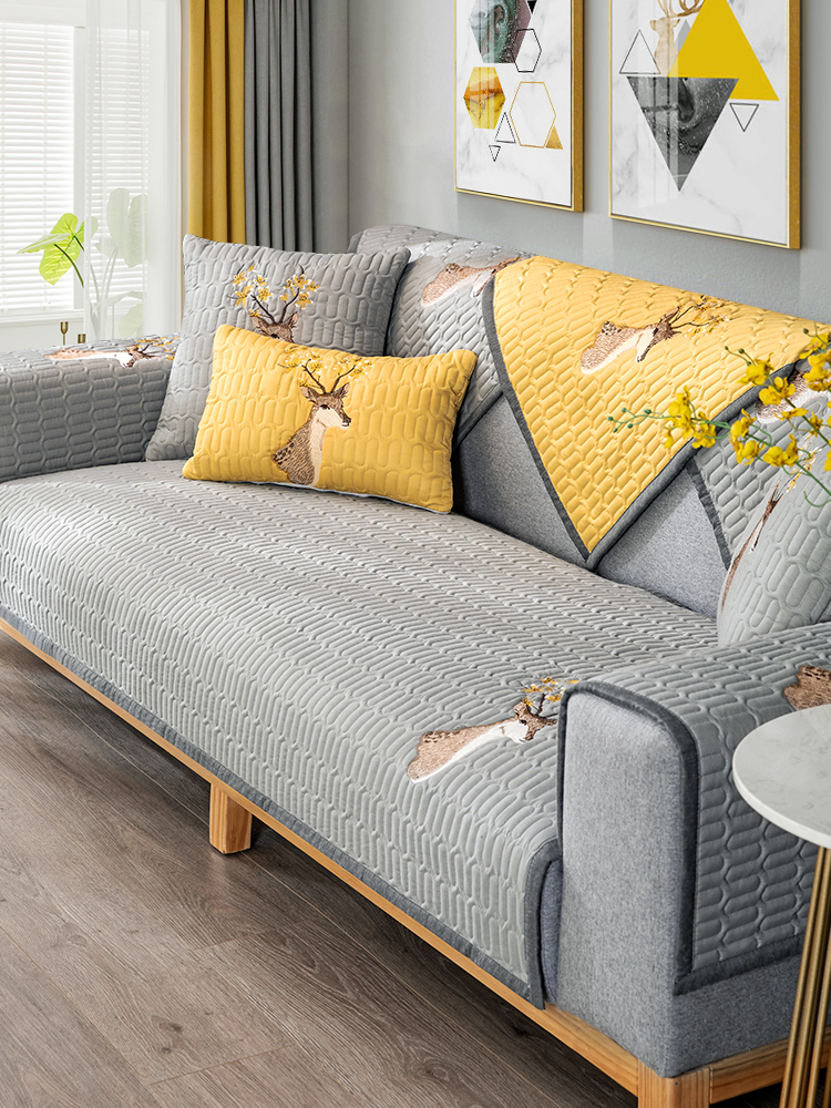 Four Seasons chung trượt đệm đệm sofa đơn giản hiện đại bao gồm tất cả sofa phổ bìa sofa khăn liệm Mỹ