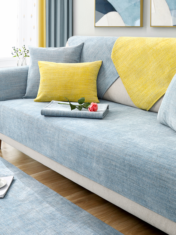 Rắn không trượt ghế sofa đệm Four Seasons chung tối giản bộ sofa hiện đại Chenille sofa khăn bao gồm thiết lập bao gồm tất cả các phổ quát