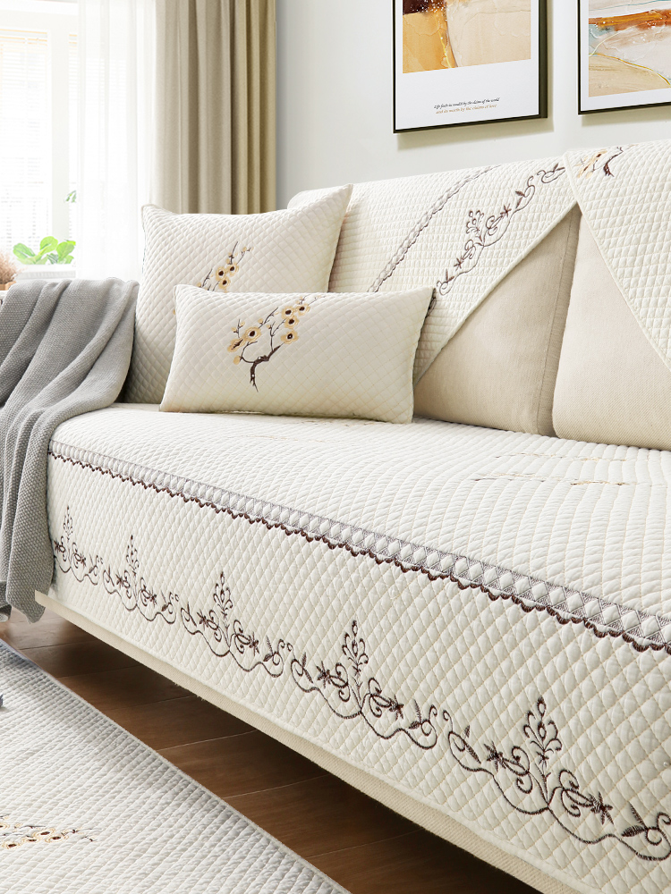 Four Seasons chung bông sofa đệm bìa sofa vải che bông vải ghế sofa đệm tựa lưng khăn tối giản hiện đại