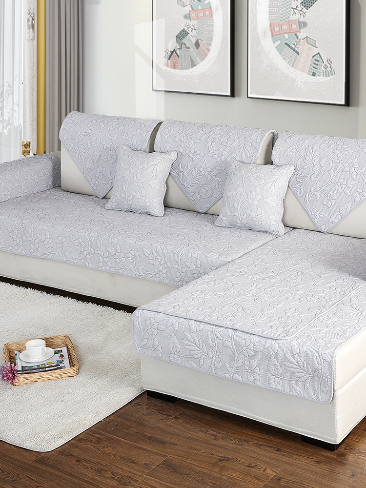 sofa bông đệm mùa phổ trượt ghế sofa đệm tiểu che đậy đơn giản hiện đại bông khăn sofa trở lại