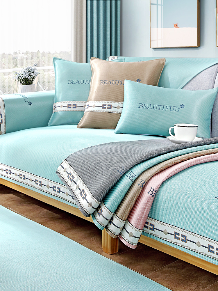 Summer băng Sisha mô hình mùa hè ghế mây tóc mat mat đệm chống trượt bao gồm tất cả bộ phổ sofa bìa khăn bìa đầy đủ