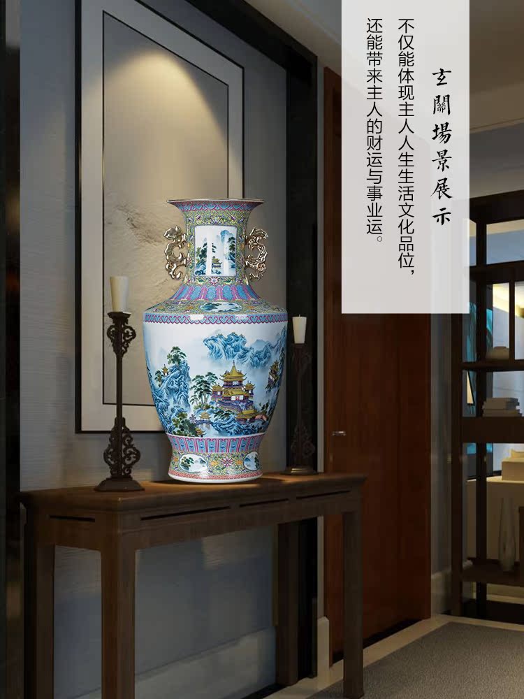 Jingdezhen ceramics archaize yongzheng ears vase landed large home rich ancient frame sitting room adornment is placed
