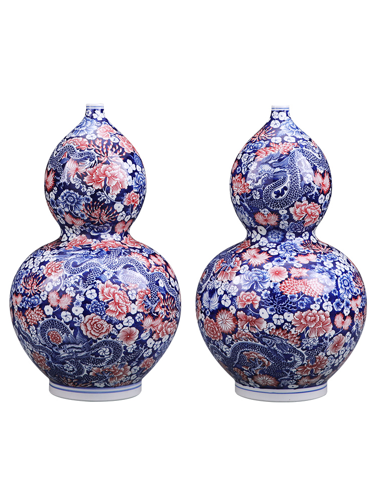 Jingdezhen ceramics vase furnishing articles manual hand - made of blue and white porcelain bottle sitting room of Chinese style household act the role ofing is tasted TV ark