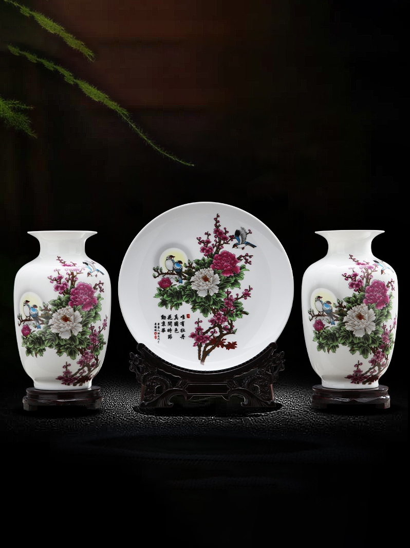 Jingdezhen floret bottle ceramic furnishing articles flower arranging I and contracted household dried flowers sitting room adornment porcelain vases