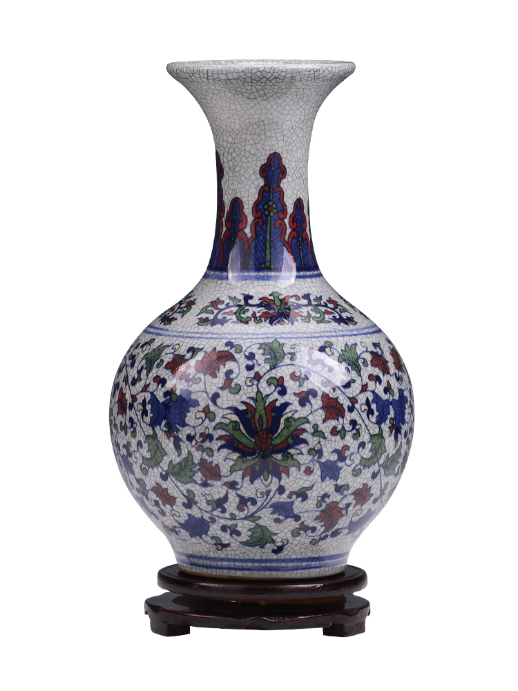 Jingdezhen ceramics vase furnishing articles antique blue and white porcelain bottle creative classical Chinese style household, sitting room adornment