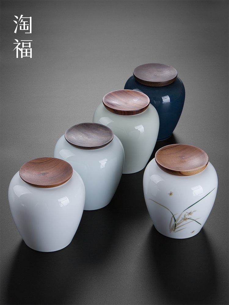 Ceramic tea pot seal pot small household receives receives small storage containers of tea tea POTS, tea set