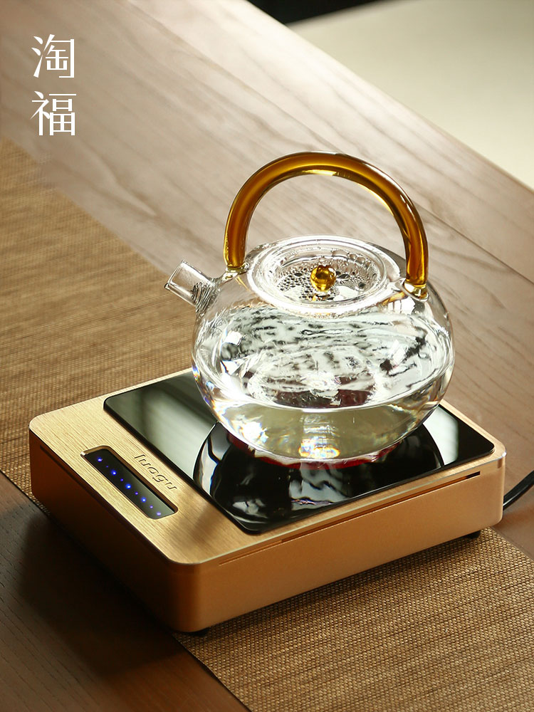 Electric TaoLu boiling tea machine automatic tea stove home outfit refractory glass pot of boiled tea kettle, tea set