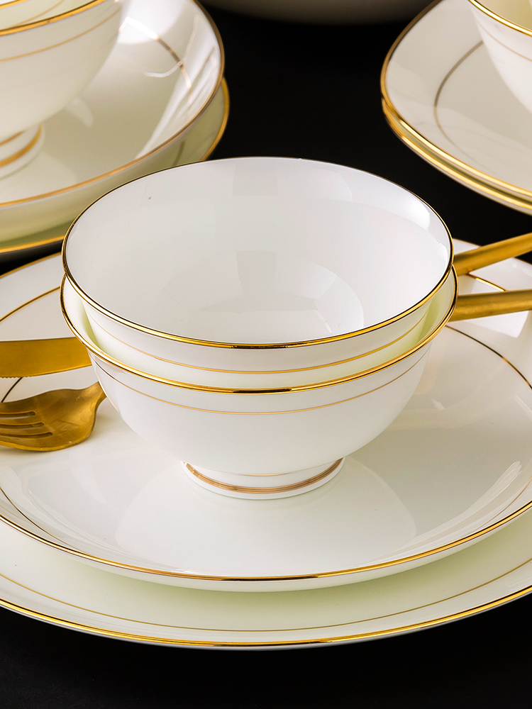 Pure white ipads porcelain tableware item DIY jingdezhen high - grade up phnom penh dishes dishes household jobs rainbow such as bowl food dish