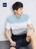 HLA Haishu Nhà giản dị dát sọc ngắn tay T-Shirt 2018 mùa hè mới thoải mái ngắn tay áo polo nam áo khoác polo