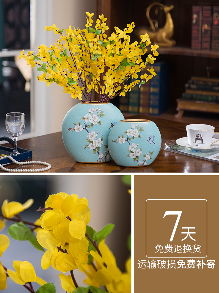 The Original European ceramic vase simulation flower flower, dried flower, flower implement American home sitting room adornment is placed in the New Year