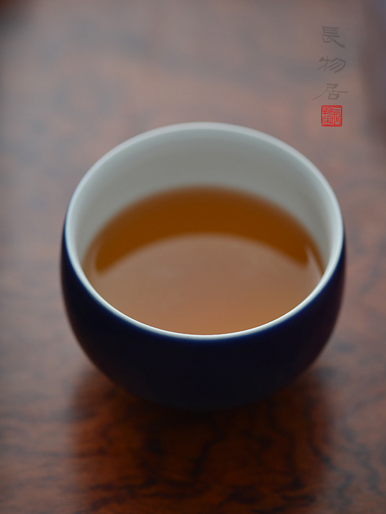 Offered home - cooked single blue glaze offering sacrifice in red pot cup manual master of jingdezhen ceramic sample tea cup cup tea cups