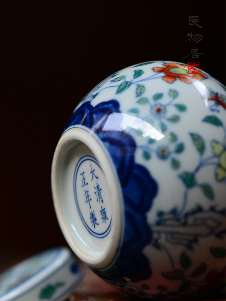 Offered home - cooked at flavour hand - made color bucket ganoderma lucidum trumpet jingdezhen ceramic tea caddy fixings storehouse checking porcelain tea set