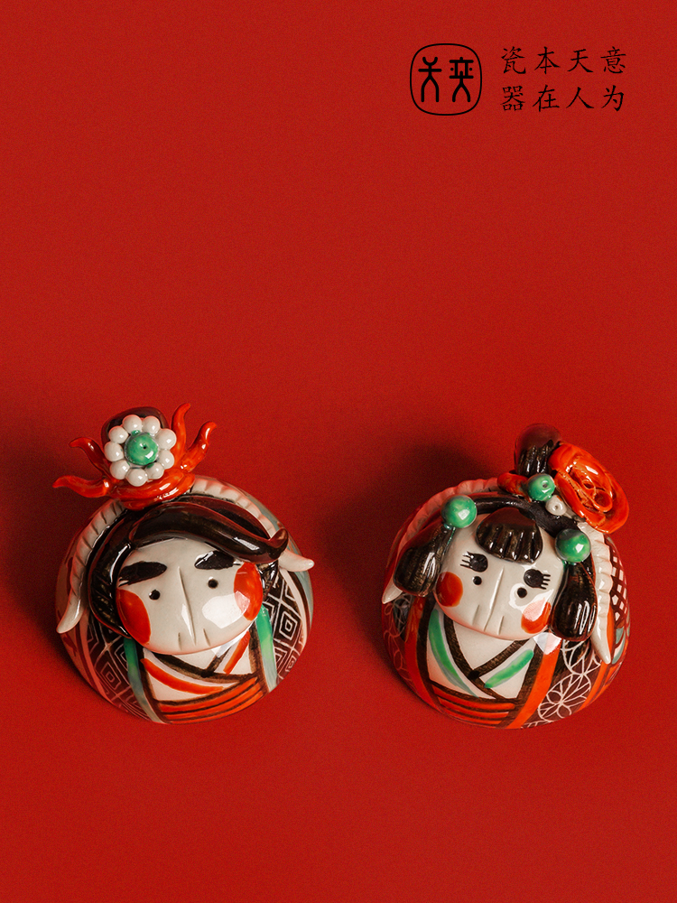 The romantic woman "of a person furnishing articles on lovely day Wilson of jingdezhen ceramic tea tea play creative tea