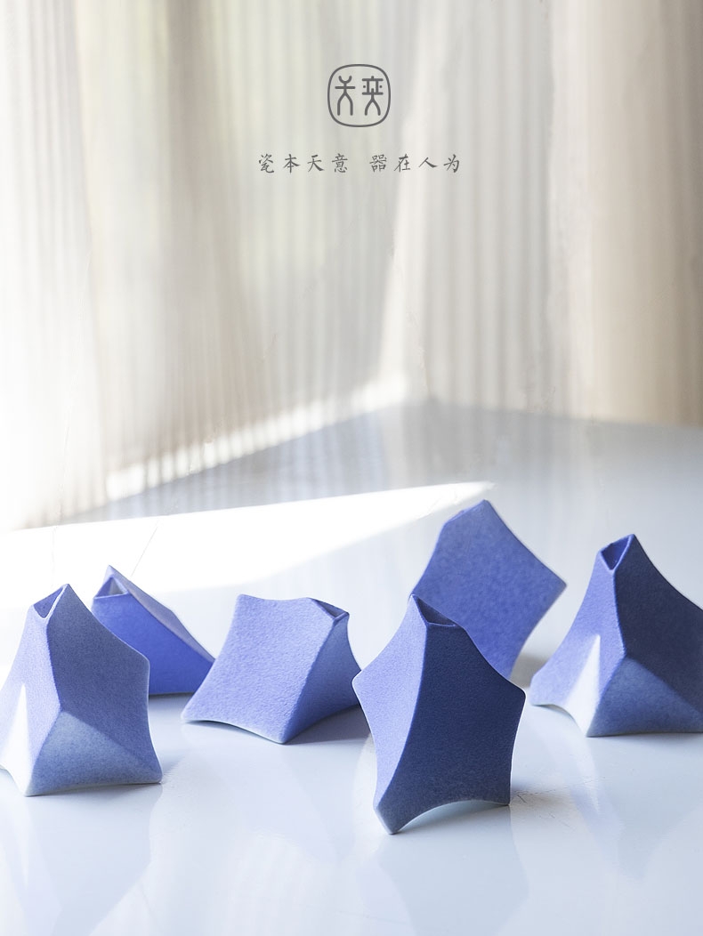 "With the stars" days yi ceramic vase decoration tea table desktop all over the sky star, small miniature art flower arranging furnishing articles