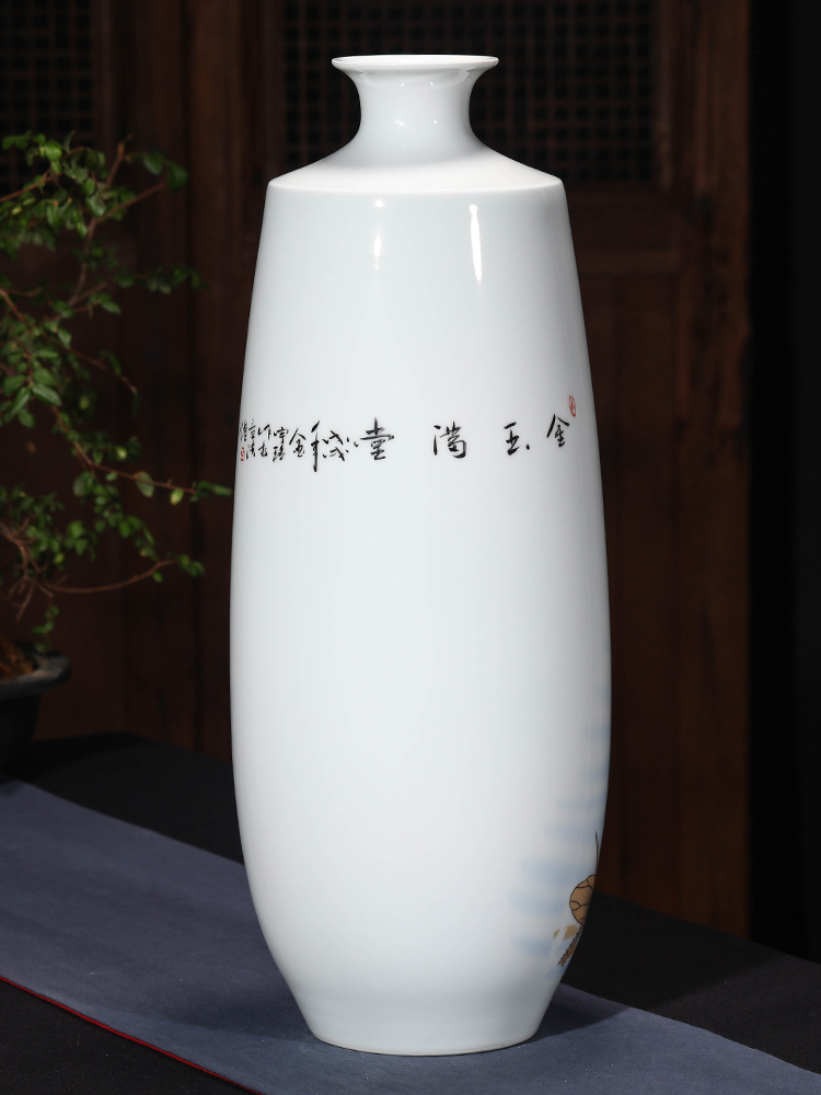 Jingdezhen ceramics vase furnishing articles flower arranging large sitting room paint I and contracted household adornment TV ark