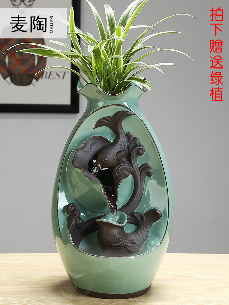 MaiTao unit water atomization furnishing articles ceramic landscape humidifier indoor living room flowerpot flower pot more than other meat