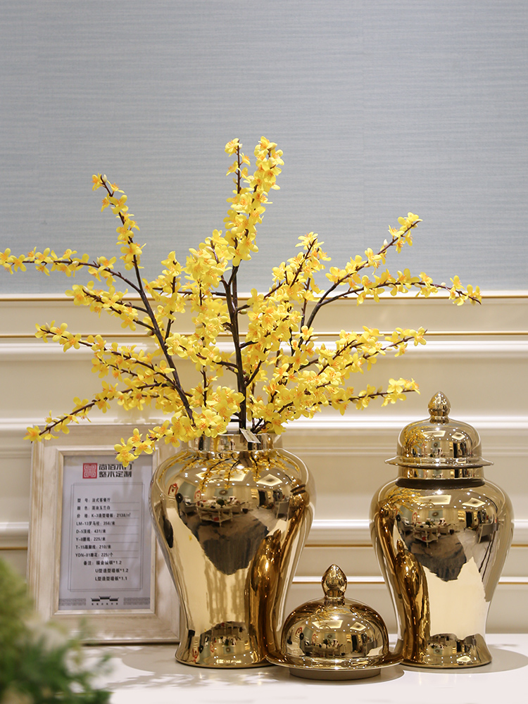 The General light European - style key-2 luxury furnishing articles contracted tank vase ceramic piggy bank caddy fixings candy jar decoration decoration