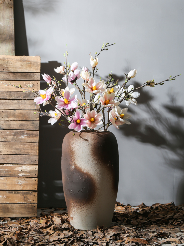 Jingdezhen creative furnishing articles of large vase retro nostalgia vase Chinese flower arranging dried flowers decorate the sitting room flower arrangement