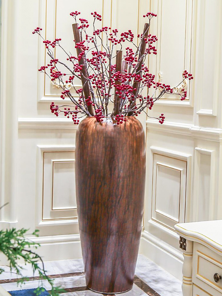 Jingdezhen European - style landing big ceramic vase dried flowers, flower arrangement, I and contracted sitting room villa decorations furnishing articles