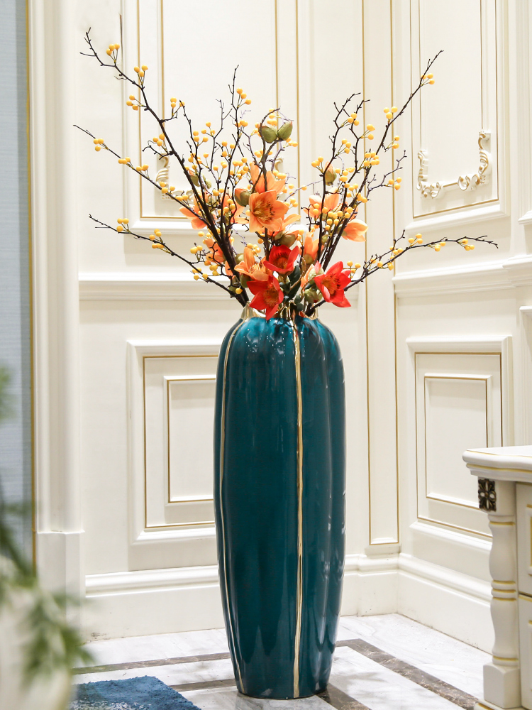 Contracted big ceramic vase furnishing articles sitting room flower arranging light key-2 luxury high - grade floor bedroom TV ark of modern home decoration