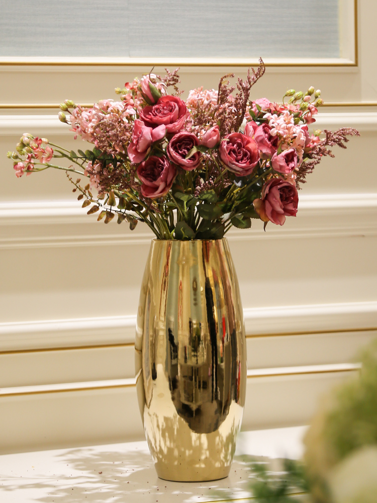 Nordic light key-2 luxury vases, ceramic flower arranging household act the role ofing is tasted furnishing articles, the sitting room porch hydroponic flower tea table, table decoration