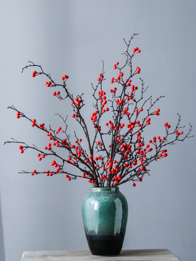 Jingdezhen ceramic flower arrangement of large vases, living room furnishing articles of Chinese style porch lattice Windows decorations
