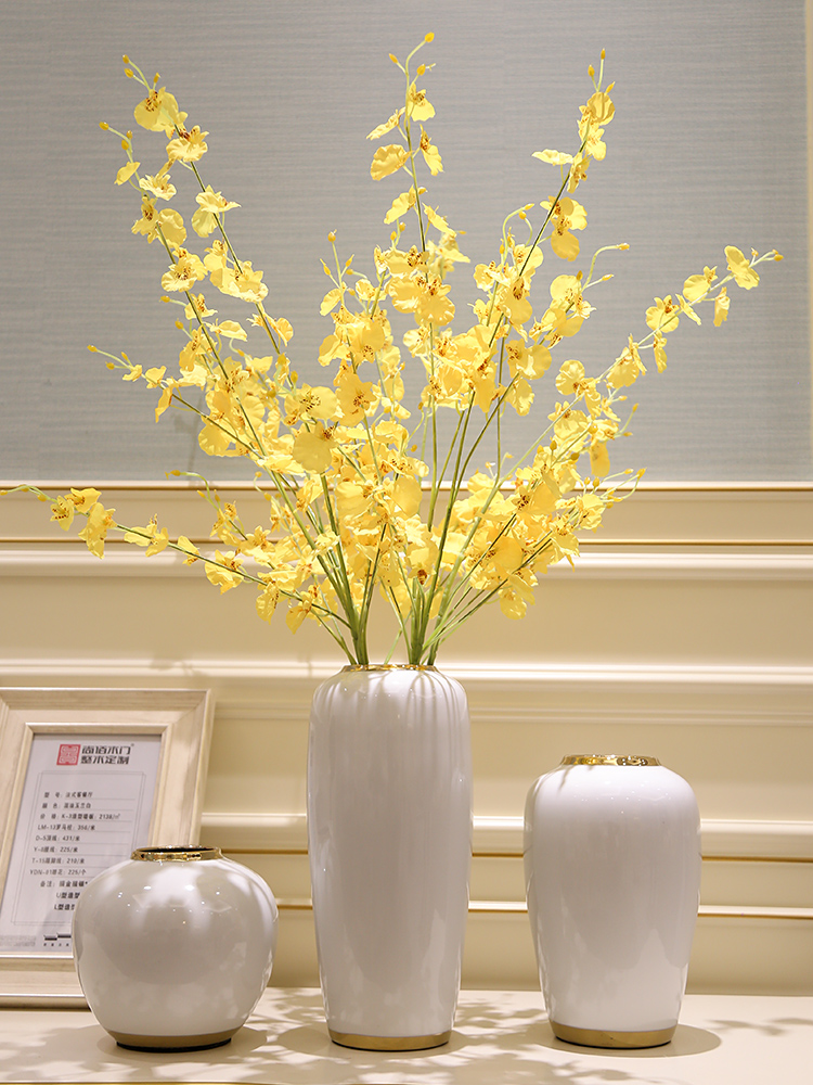 I and contracted vases, flower arrangement sitting room light dry flower is placed European - style key-2 luxury TV ark, ceramic decoration home decoration