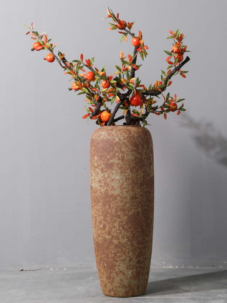 Jingdezhen ceramic vase landing Nordic I and contracted, dried flowers, flower arrangement sitting room adornment is placed to restore ancient ways pottery basin