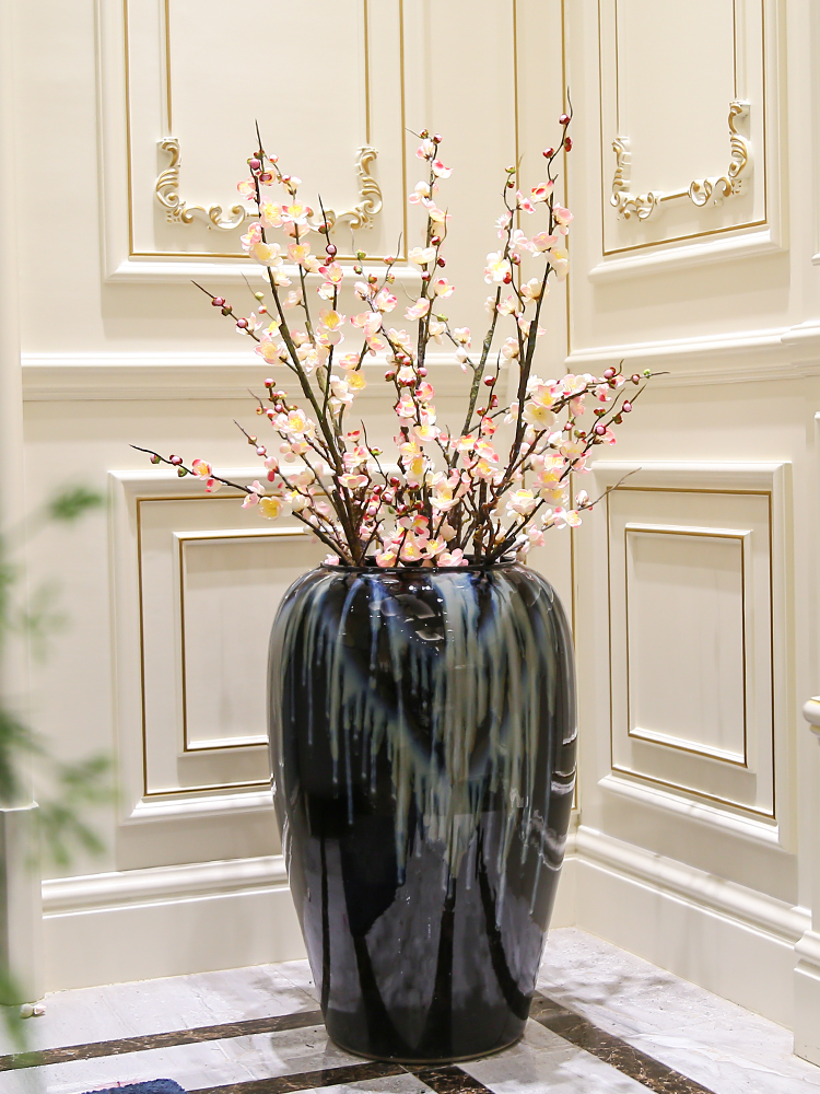 Sitting room creative flower arranging furnishing articles landing European contracted home decoration ceramic dry flower vase floral arrangements