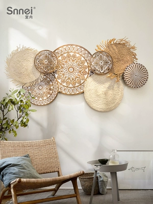 Trang trí tường theo phong cách Ma-rốc sofa đầu giường homestay nền tường mặt dây chuyền trang trí nhà hàng Trang trí tường theo phong cách wabi-sabi Nhật Bản 