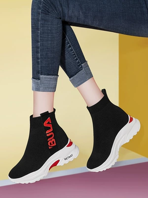 Giày thể thao cao cấp mùa hè 2019 thun mới Hàn Quốc ulzzang hoang dã giày nữ mùa thu - Giày cao gót