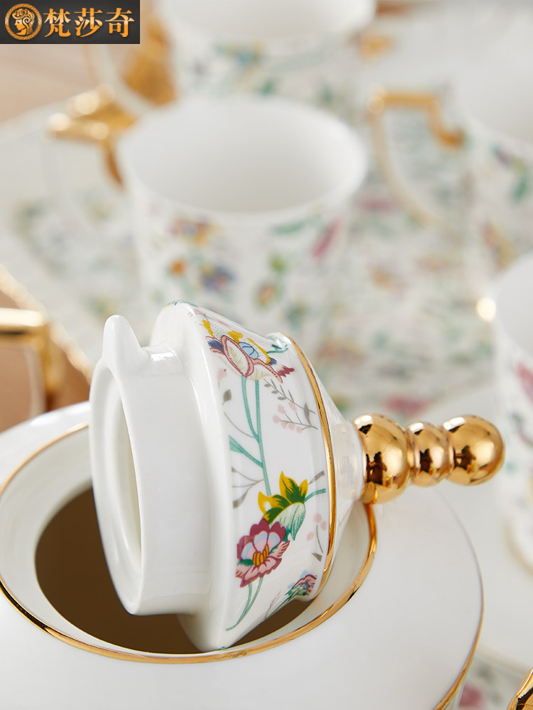Coffee cup small European - style key-2 luxury ceramic suit household table English afternoon tea cup ins delicate contracted