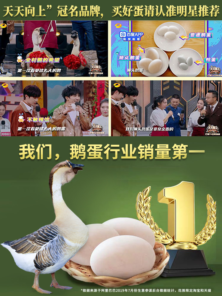 天天向上推荐 颐鲜堂 天然狮头鹅蛋 12枚 超大鹅蛋 图2