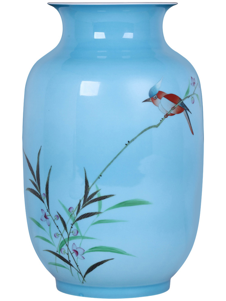 Jingdezhen ceramics furnishing articles Qiu Songxia hand - made, vases, sitting room of Chinese style household table decorations decoration