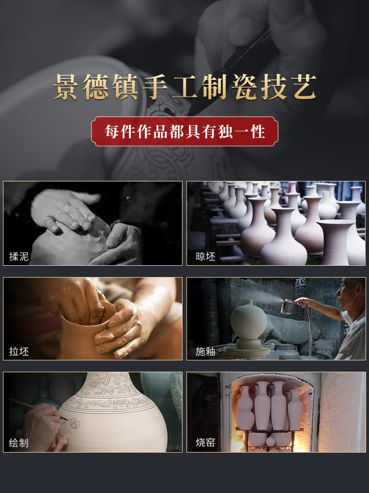 Jingdezhen ceramics heming chunxiao hang dish by dish plate home sitting room porch TV ark adornment furnishing articles