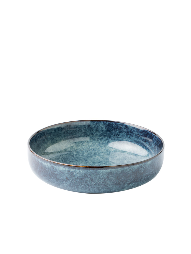 This porcelain retro 7 inch ceramic salad bowl Nordic household individuality creative cooking noodles bowl dishes deep orifice plates
