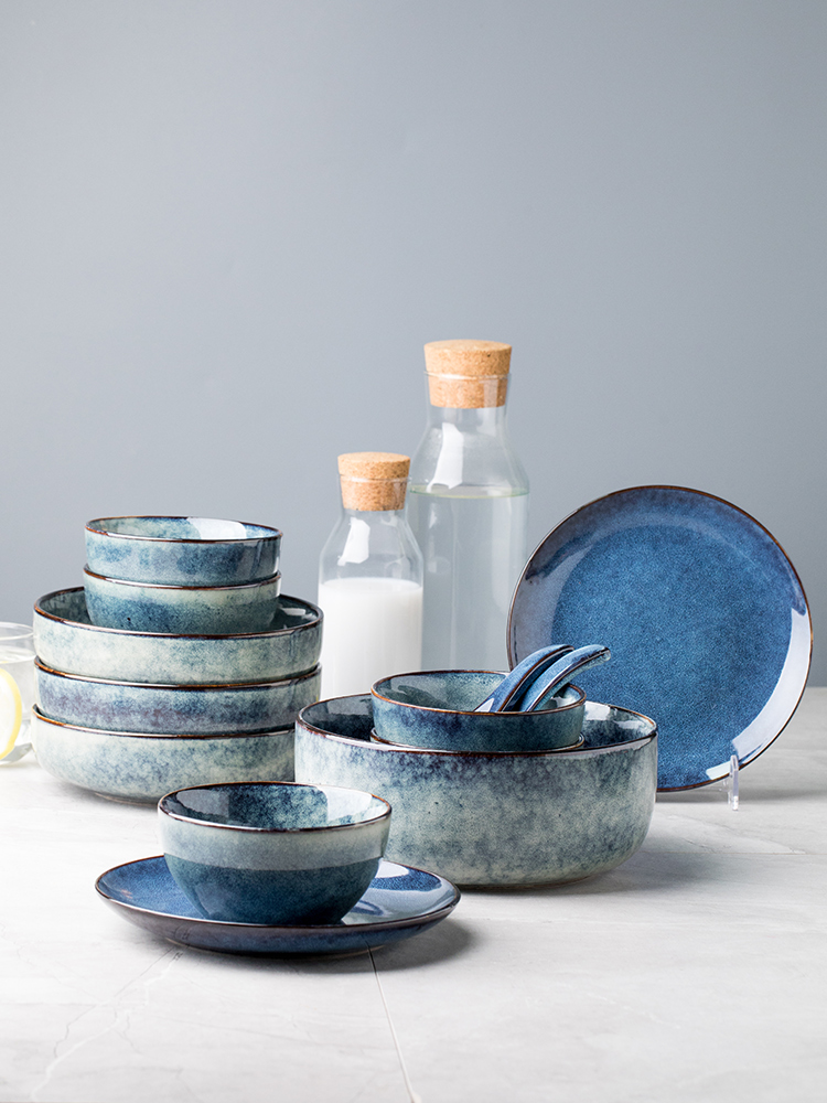 Dishes suit creative household chopsticks plate combination contracted Europe type ceramic bowl suite ins plate