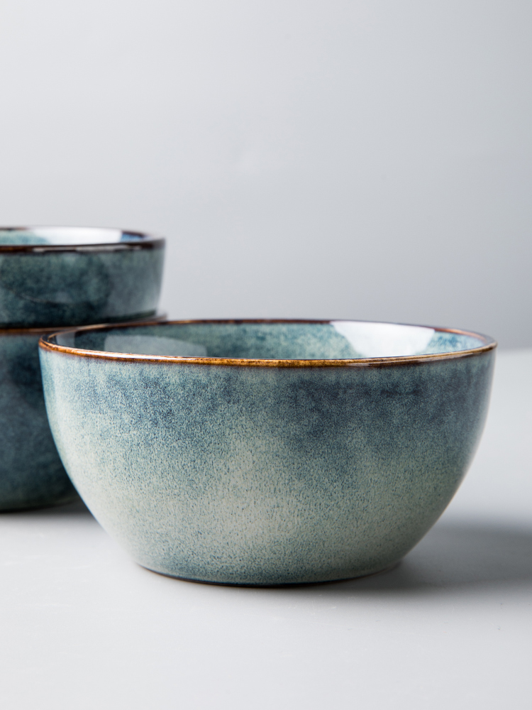 This porcelain creative household ceramic bowl of rice bowls nice 5 inches porringer ins contracted eating small bowl