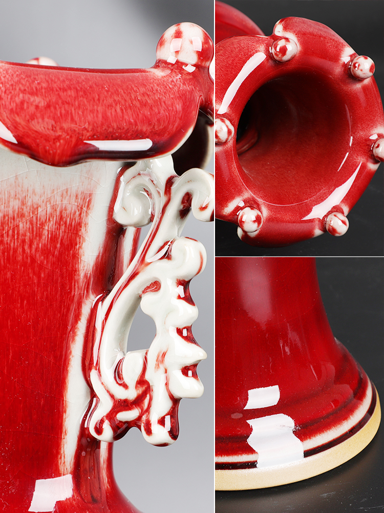 Creative jun porcelain vase variable glaze ceramics youligong flower arranging home sitting room adornment handicraft furnishing articles