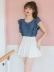 Hàn Quốc nhỏ tươi váy sinh viên áo tắm nữ bảo thủ che bụng áo tắm mỏng backless mùa xuân kỳ nghỉ bơi phù hợp - Bộ đồ bơi One Piece