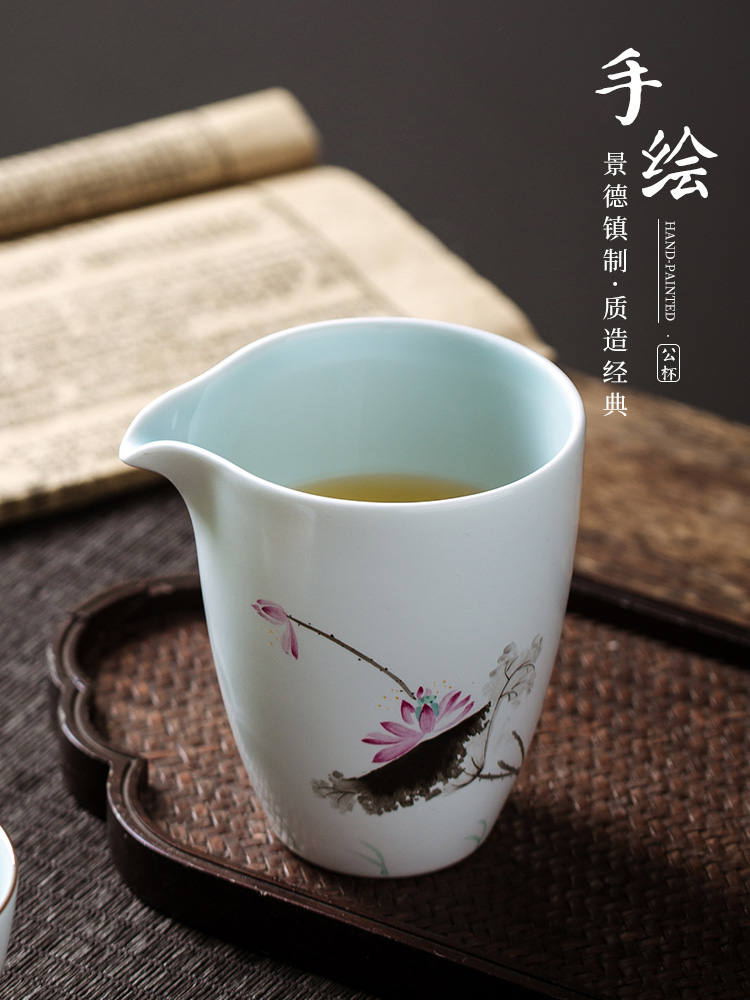 Jingdezhen hand - made pastel ceramic fair keller large sea points tea kungfu tea set celadon tea accessories