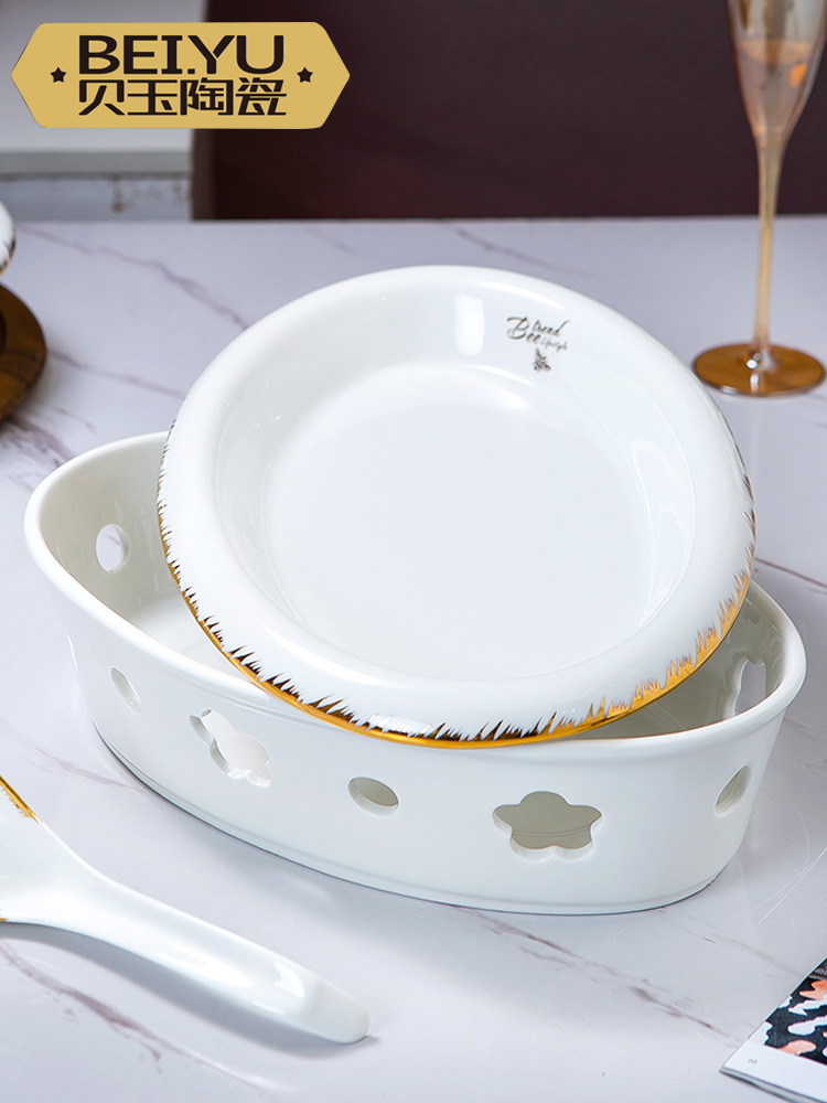 BeiYu bee based heat insulation 0 fish dish do the ceramic pot alcohol hotel tableware may just spend the furnace