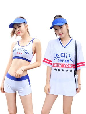 Áo tắm nữ ba mảnh Hàn Quốc suối nước nóng nhỏ hương thơm chia thể thao bụng bảo thủ bikini ngực nhỏ áo tắm sinh viên