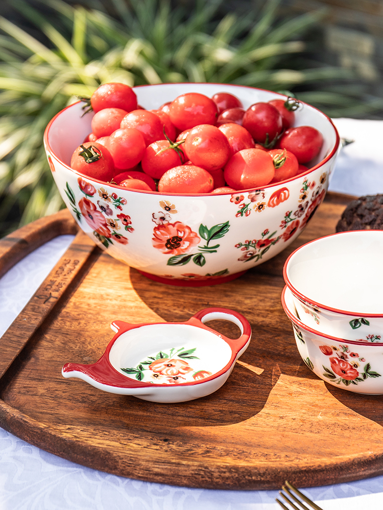 Eat newest mountain soup bowl creative household utensils rainbow such as bowl under the glaze ceramic dish bowl meal bowl of Europe type restoring ancient ways to move